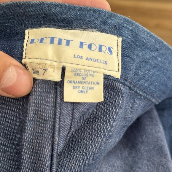 Vintage 70s Petit Fors Floral Flared Jeans - Picture 6 of 15